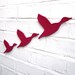 Ceramic wall art Flock flying ducks set of three New colour bright fuschia pink Home decor Wall ornament Modern retro artwork
