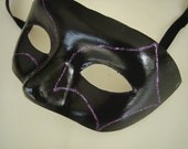 Purple Pattern on Black Male Mask