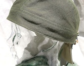 Skullcap Organic Cotton Cloth Cap in Olive Green