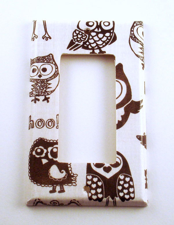Light Switch Cover Light Switch Plate  Wall Decor  Rocker  Switchplate  Owl Pals  ( 701R)