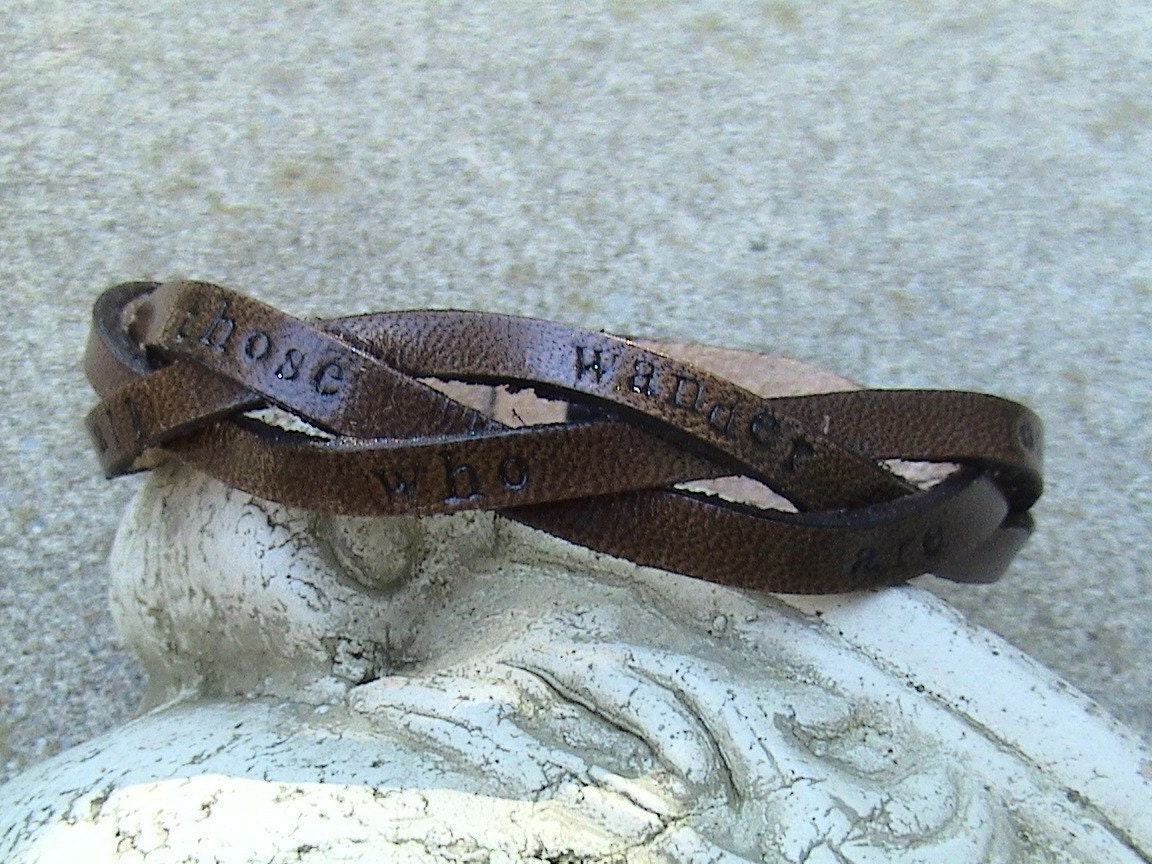 Not All Those Who Wander Are Lost - ultra thin braided wristband