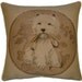 Westie West Highland Terrier in Circle Silver Woven Tapestry Cushion Cover Sham