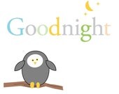 Goodnight - 8 x 10 nursery art print