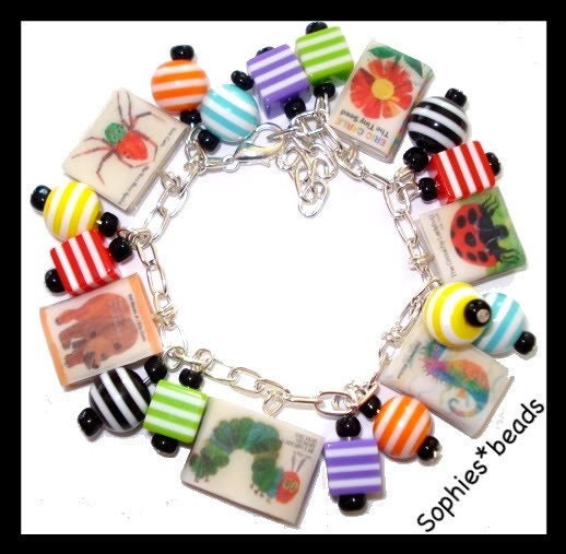 Caterpillar Book Series Charm Bracelet ADULT sized