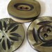 LOt of 3 Large VINTAGE Carved Celluloid BUTTONS