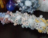 MEDIUM Sized Aroma Pod Tatted  Lace and Needle Felted Aromatherapy Pendant