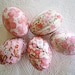 Easter Eggs Pink Easter Eggs Decoupage Eggs Origami Eggs cherry blossom floral pastel white