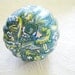 Pumpkin Ornament Squash Ornament Paisley Pumpkin decoupage origami paisley turquoise teal gold fall autumn thanksgiving