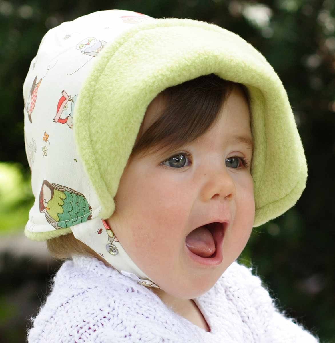 UB2  OWLIE, TOO (with a delightfully warm, soft, and anti-pill fleece lining just in time for fall's first chill) another warm winter skiBonnet by The Urban Baby Bonnet ALL SIZES