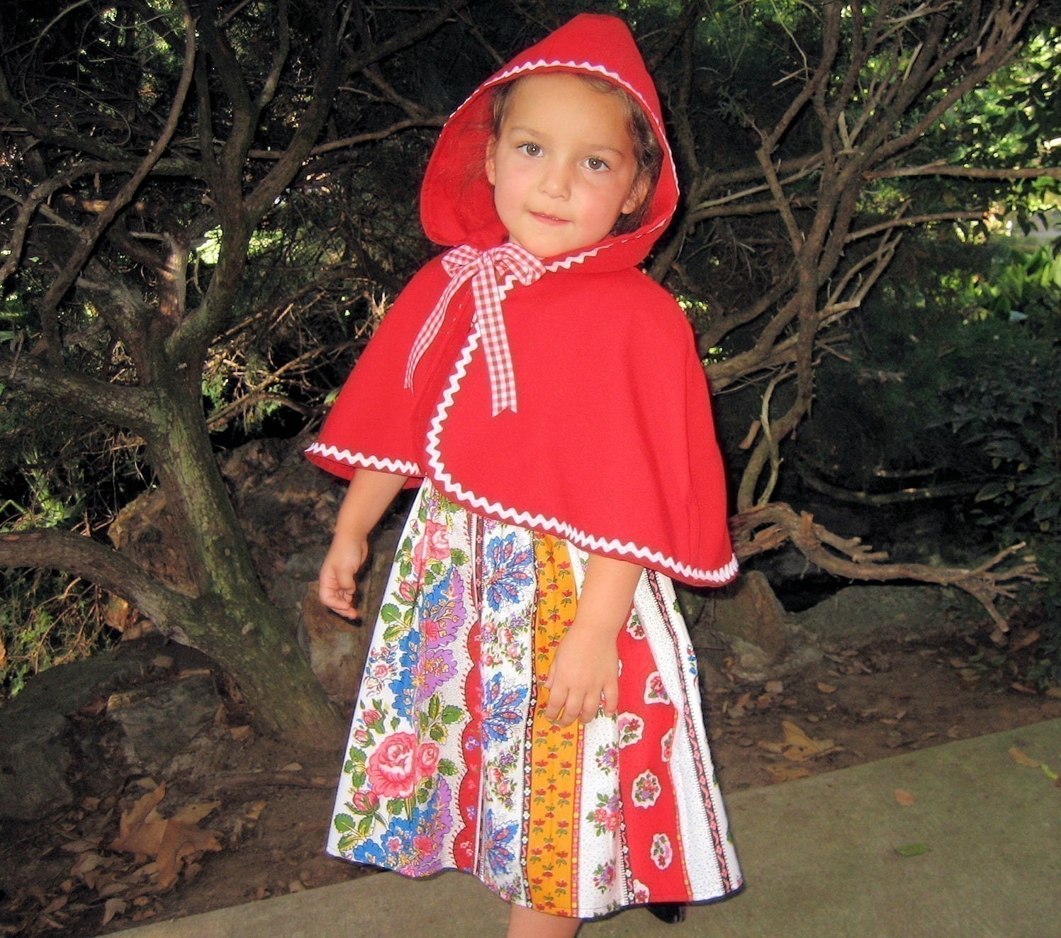 Little Red Riding Hood CAPE Storybook  red CAPE  for girls perfect to accent your Red Riding Hood costume