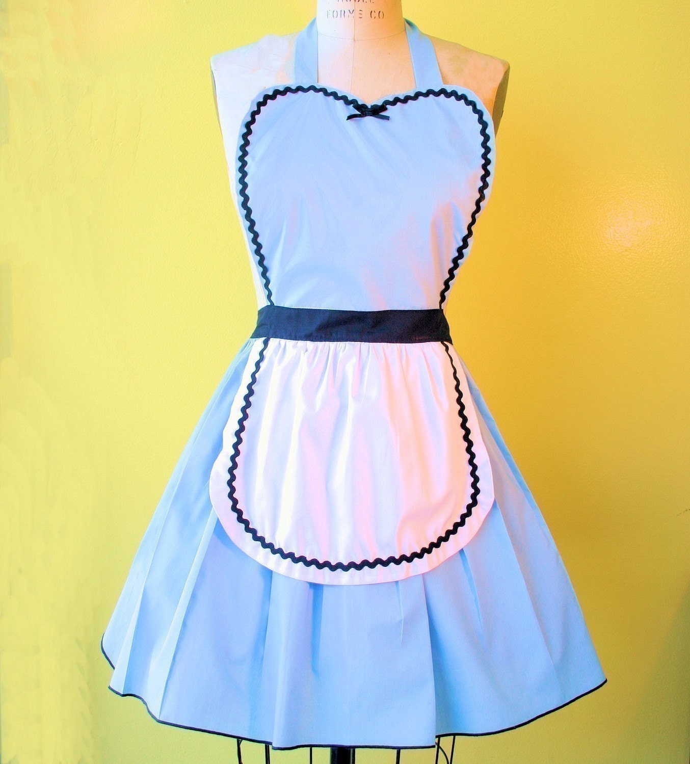 ALICE in WONDERLAND  .... Retro 50s Apron sexy hostess bridal shower gift and is vintage inspired womens flirty costume full aprons