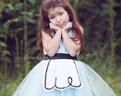 ALICE IN WONDERLAND costume  dress retro Apron dress for girls fun tutu dress for tea party handmade costume