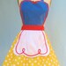 retro apron SNOW WHITE inspired retro APRON womens full costume aprons
