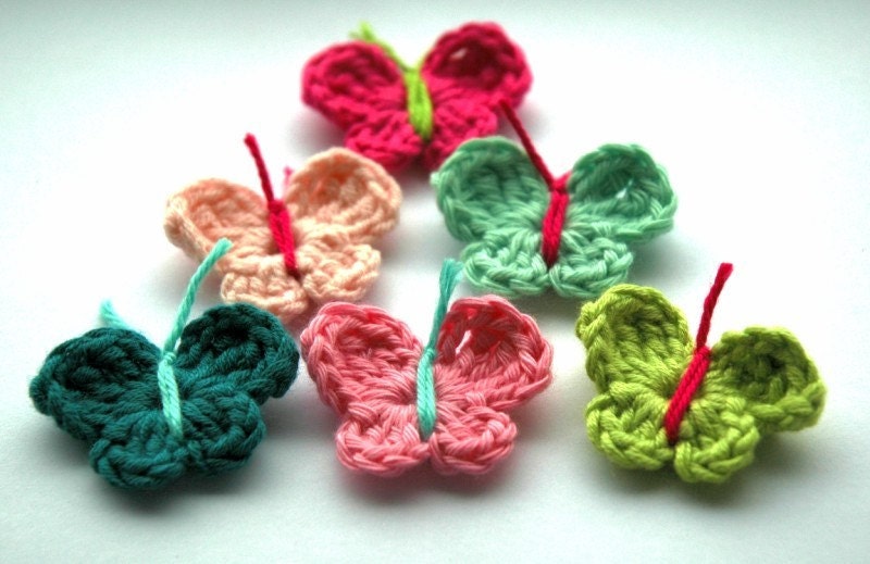 Crochet Butterflies x 6