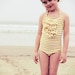 Golden Halter Swimsuit for toddler and girl
