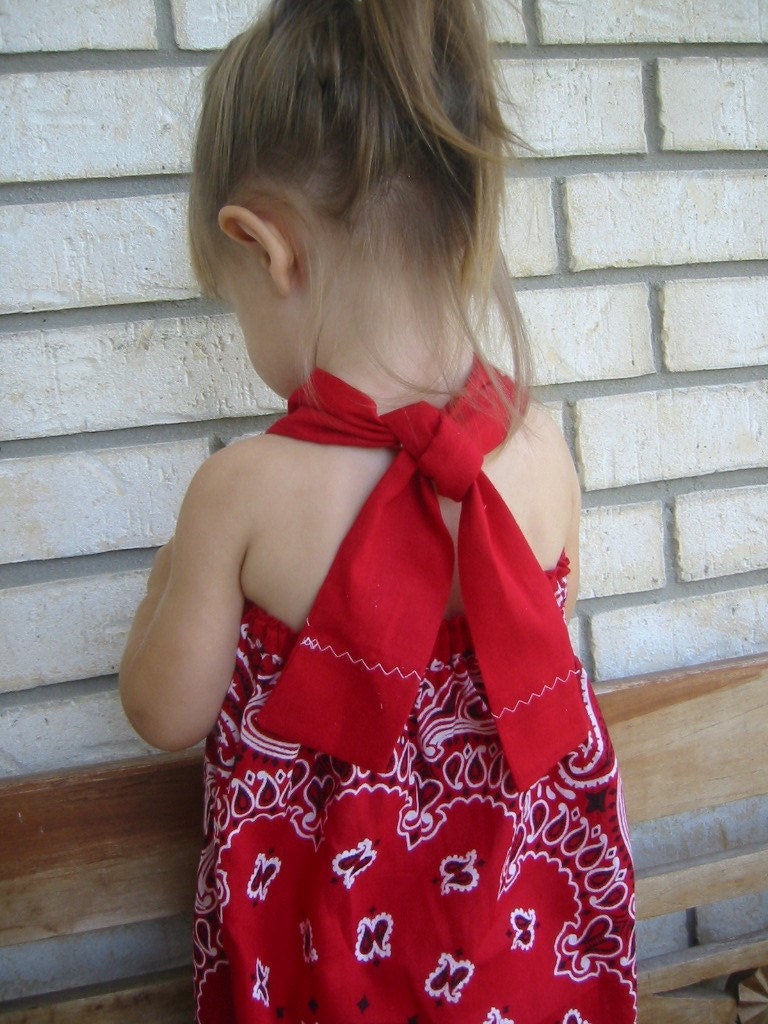 SALE -- PDF Instructions--The ORIGINAL Red Bandanna Dress