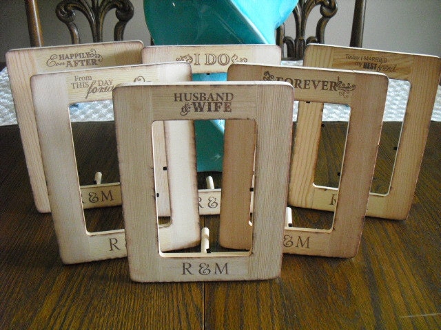 Rustic Wooden Personalized Frames for Signs or Table Numbers - Item 1059