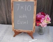 ONE LARGE Rustic Distressed Chalkboard with EASEL for Signs and Table Numbers - Item 1307