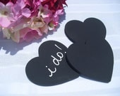 SET OF 10 Medium Chalkboard Hearts for DIY Favors or Signs - Item 1075