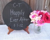 Chalkboard - ONE LARGE Circle Chalkboard with Easel for Photo Props or Signs - Item 1252