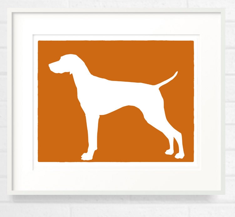 Mod Vizsla Dog - Pointer - 8x10 Fine Art Print