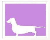 Mod Dachshund - 11x13 Fine Art Silhouette Dog Print in your choice of color