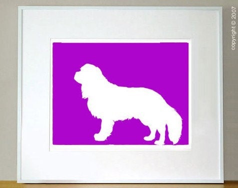Mod Cavalier King Charles Spaniel Print 8x10