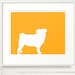 Mod Pug Dog 11x13 Fine Art Silhouette Print