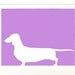 Mod Dachshund - 11x13 Fine Art Silhouette Dog Print in your choice of color