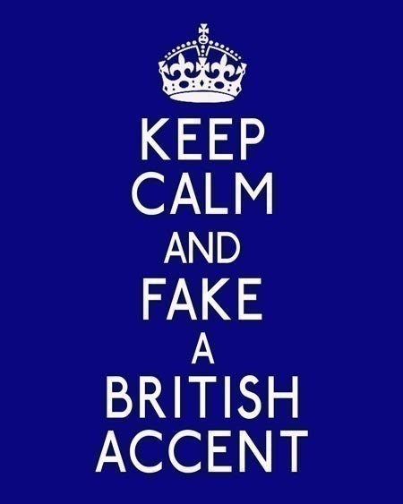 Sale Last One Keep Calm and Fake a British Accent Funny 8 x 10 Print