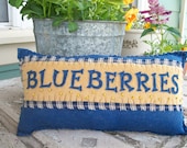 Vintage Style Blueberry Pillow