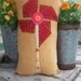 Red Pinwheel Pillow
