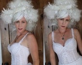 White Wig // OOAK Wig Art Wearable Art Party// Marie Antoinette