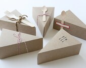 LIDDED Wedge-Shaped Pie Boxes - set of 24