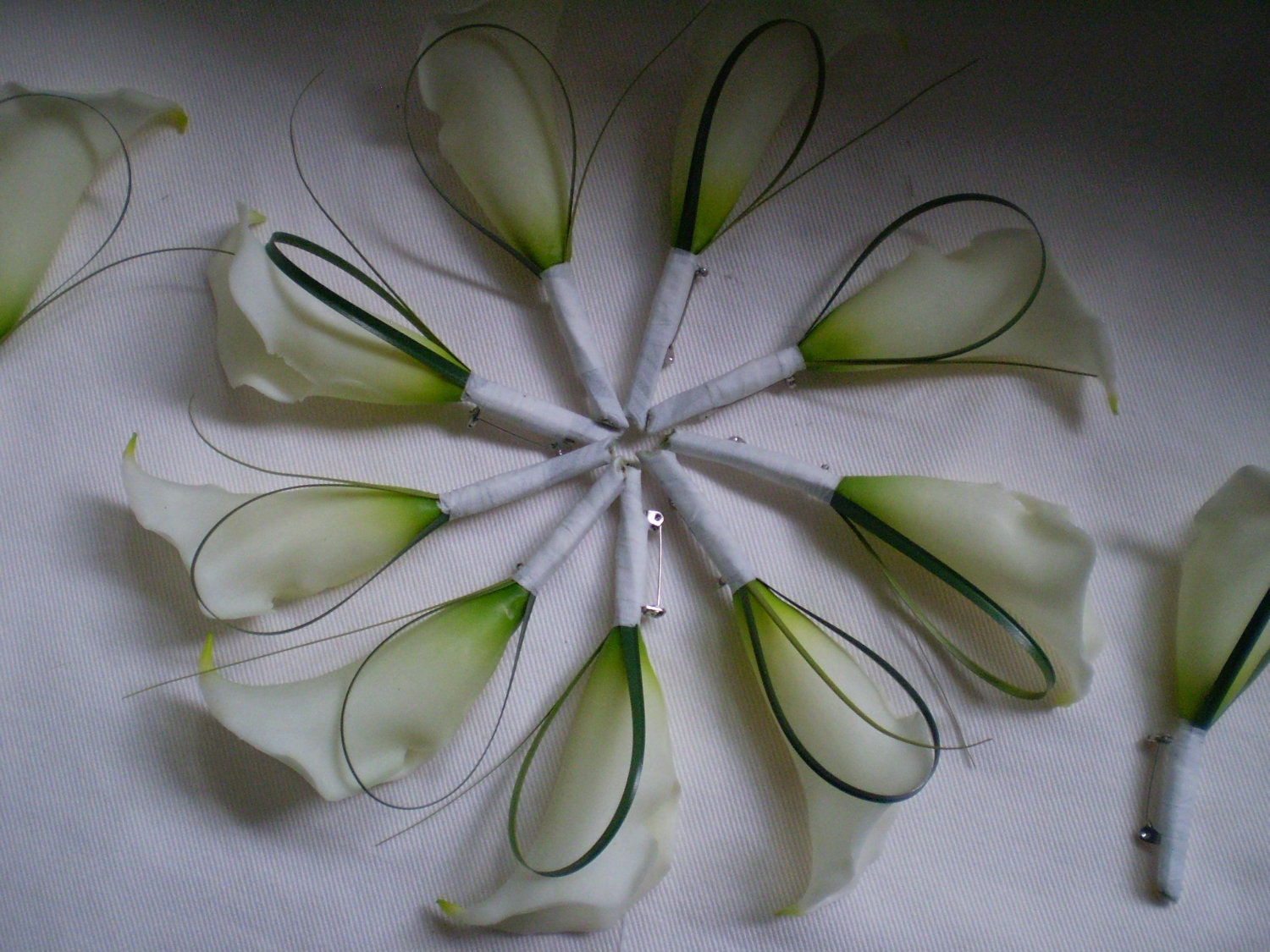 CLASSY CALLA Lily Boutonniere You Choose Your Color
