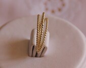 Handmade 14k solid yellow gold beaded stacking rings engagement rings wedding bands (avail in rose / pink gold too)