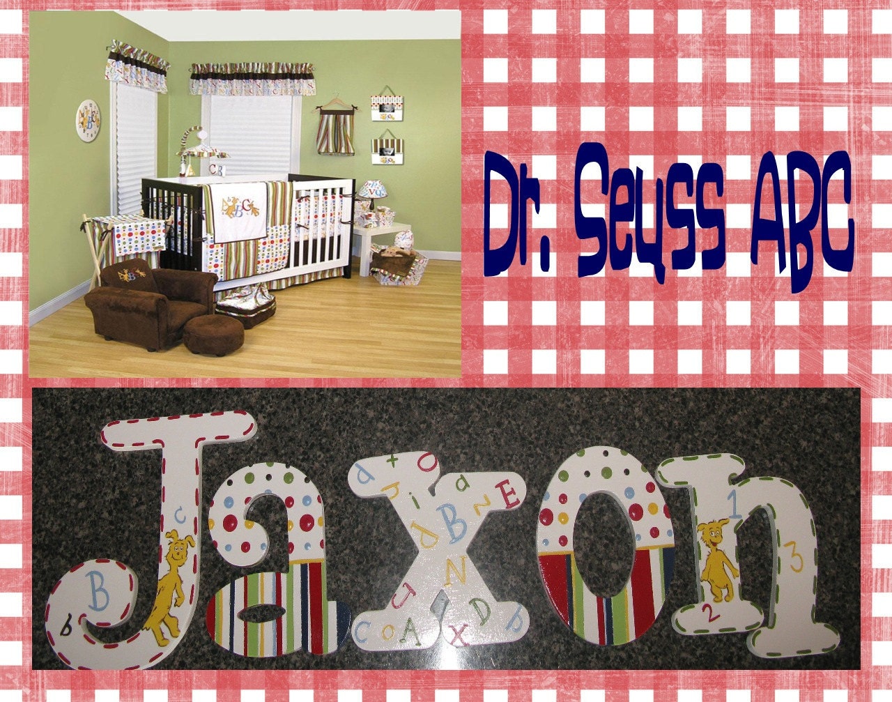 Dr. Seuss ABC Hand Painted Wall Letters
