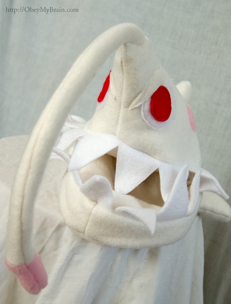 Small Angler Fish Plush - Albino White
