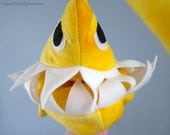 Small Angler Fish Plush - Yellow Tie-Dye