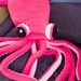 RESERVED for Studioxil Plush Giant Squid Pillow\/Cushion - Hot Pink\/Raspberry