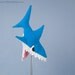 Fleece Shark Hat - Turquoise