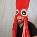 Giant Squid Fleece Hat - Red