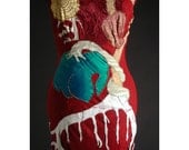 Scapular Art Dress Recycled Vintage Slip