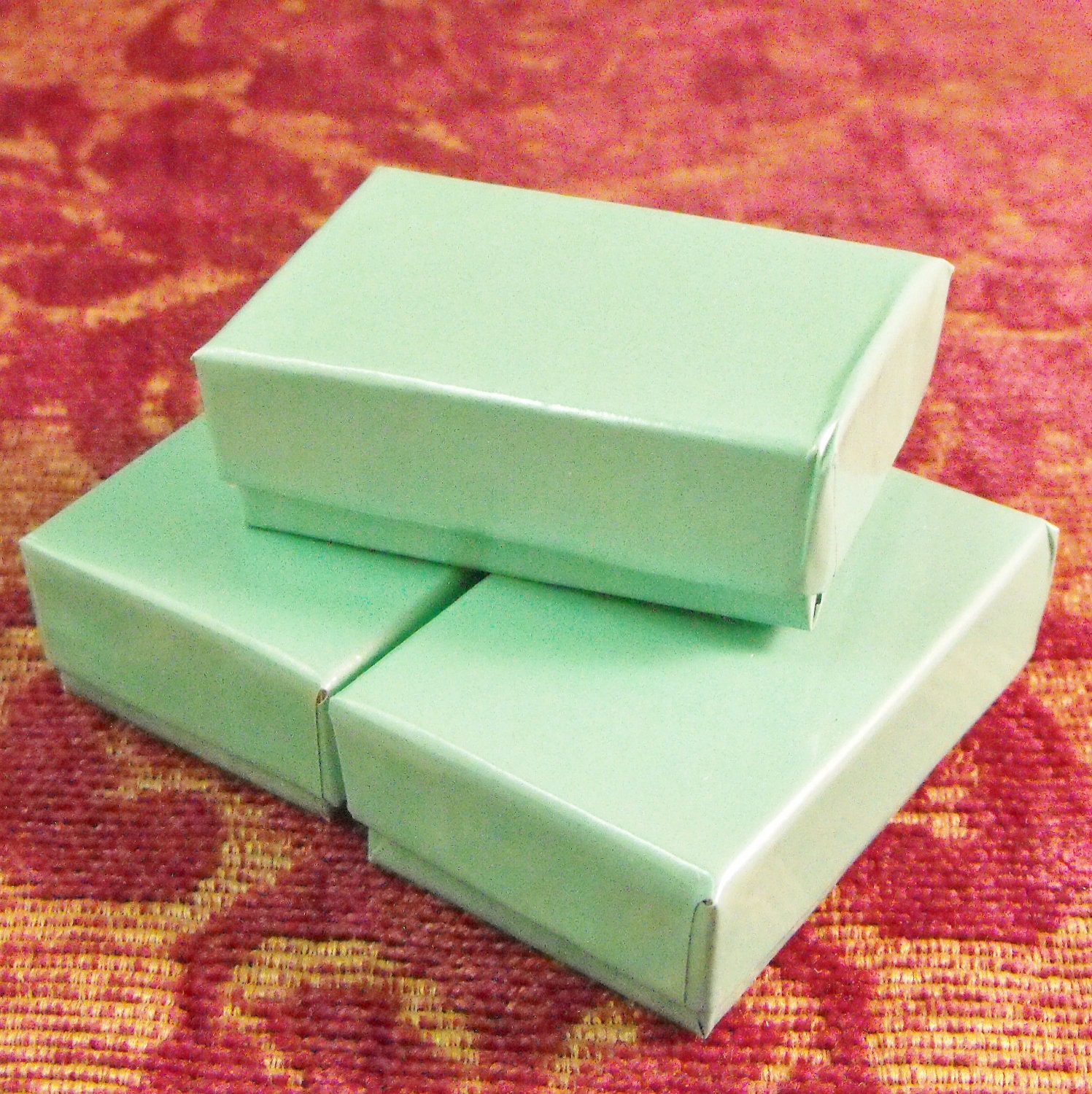 20 Pack Teal Cotton Filled Jewelry Presentation Boxes 1.85X1.25X5/8 Inch Size Itty Bitty Boxes