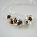 Lampwork glass bead necklace on a sterling chain, Fruit Loops - ready to ship