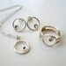 Sterling silver circle stud earrings, Tide pools - ready to ship