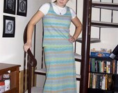 Vintage zig zag tank and skirt - small/medium
