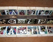 Personalized GIFT- Photo Letter Blocks- FAMILY- set of 6