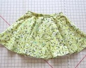 Magnolia Lane Floral A-Line Mini Skirt XSmall Michael Miller Scattered Buds Yellow