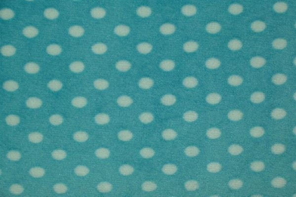 MINKY, Dark Turquoise polka dot, 1 Yard, Minkee, More yardage available, Sewing
